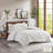 3 Piece Tufted Cotton Chenille Geometric Comforter Set Off-White-113361314