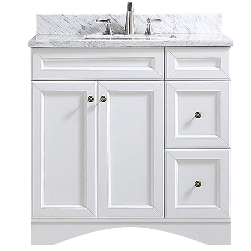Ensemble de meuble-lavabo simple 36 po, Blanc