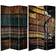71" x 38.75" Tall Double Sided Library Canvas 3 Panel Room Divider