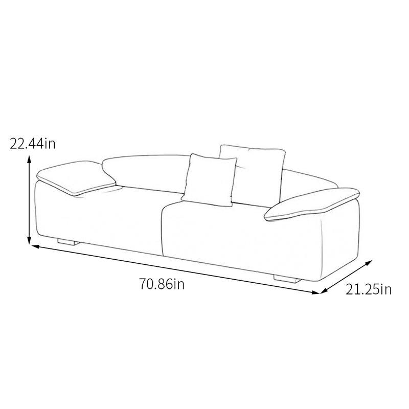 Chaise longue en mousse haute densité Nappa
