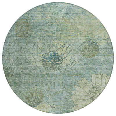 Tapis floral intérieur / extérieur lavable à la machine Leavittsburg ACN2235