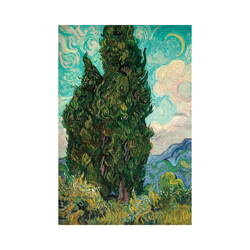 Cypresses I by Vincent Van Gogh - Wrapped Canvas Painting