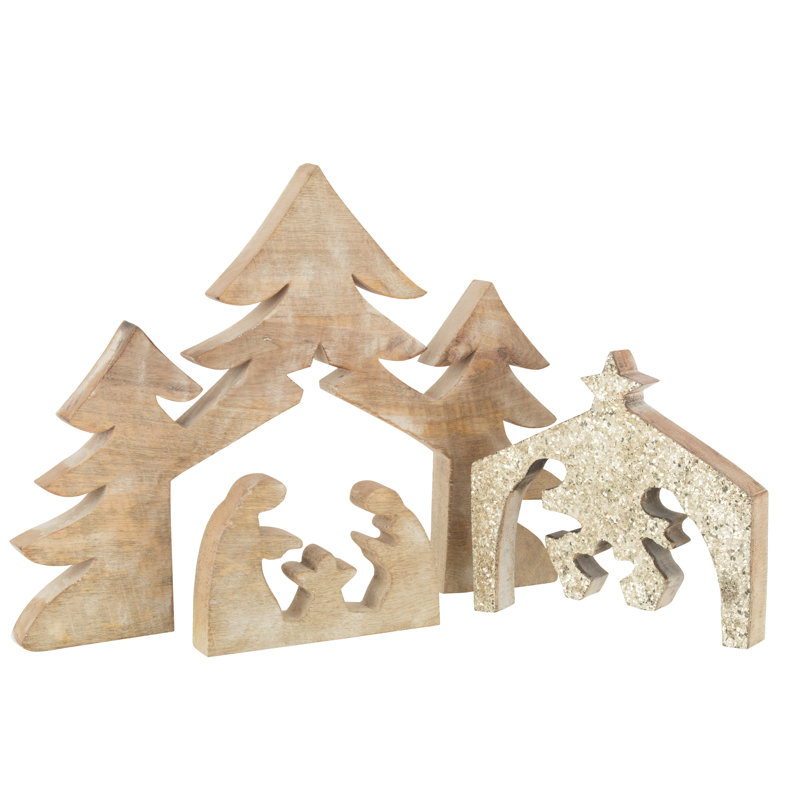 Christmas Decorative Accent, 4cm H x 40.5cm W x 54.5cm D, Glitter