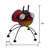 Metal Ladybug Garden Solar LED Garden Statue 10.5"L