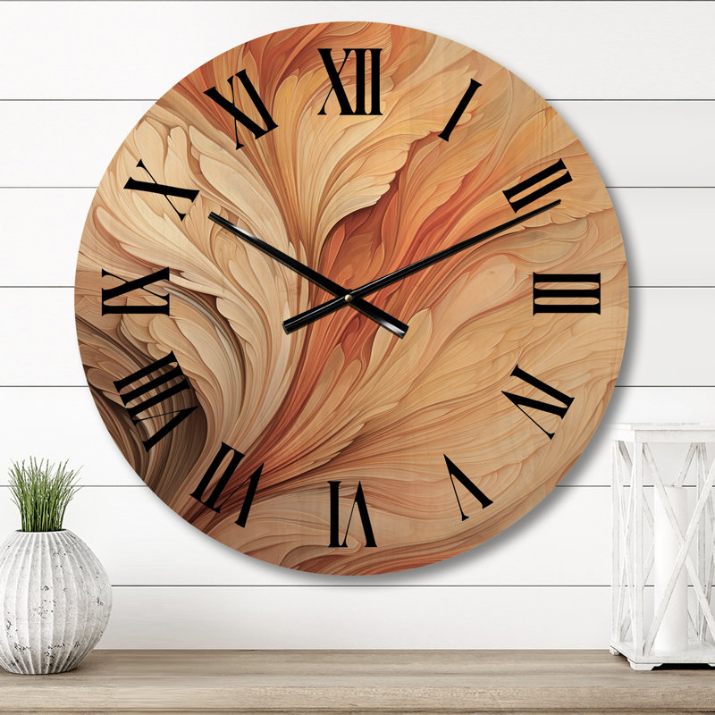 Horloge murale en bois massif Mirdash, Moyenne