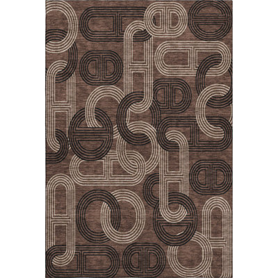 Premium Machine Washable Prisco Chocolate Rug