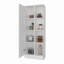 Garde-manger Ayora avec 4 tablettes de rangement ouvertes et une armoire à une porte pour le rangement caché, un garde-manger polyvalent pour la cuisine, le linge ou la lessive