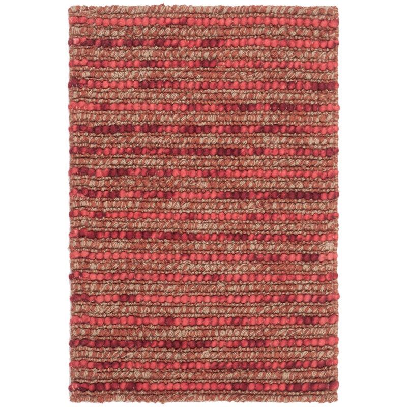 Ferrera Handmade Flatweave Area Rug in Red, Rectangle 2' x 3'