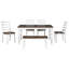 Ensemble de table de salle à manger de style rustique 6 pièces avec 4 chaises ergonomiques et un banc-449550225