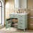 36" Freestanding Bathroom Vanity - Ceramic Sink Top,Solid Wood Frame & Mdf Cabinet With Flip Drawer Design-412154436-412154441