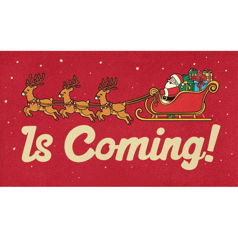 Paillasson en PVC durable pour Noël, 15,7 po x 27,6 po | Matériau 100% PVC, antidérapant | Conception festive des Fêtes, parfaite pour une utilisation intérieure et extérieure, facile à nettoyer, ajoute de la joie à votre entrée de maison
