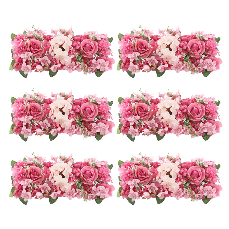 Ensemble de 6 panneaux muraux rose Dahlia, Mauve