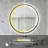 Dimmable Wall Mounted Anti-Fog Bathroom Vanity LED Mirror With Gold Aluminum Frame-2089281619