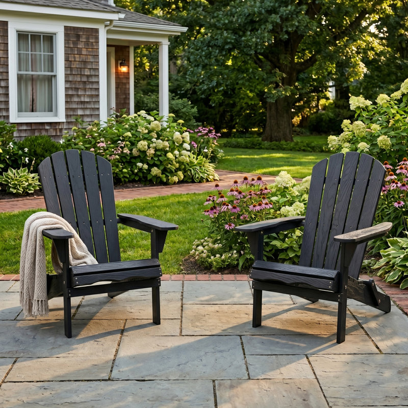 Chaise Adirondack d'extérieur, gris ardoise, Rouge
