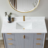 Malaga 49'' Stone Single Bathroom Vanity Top with Sink