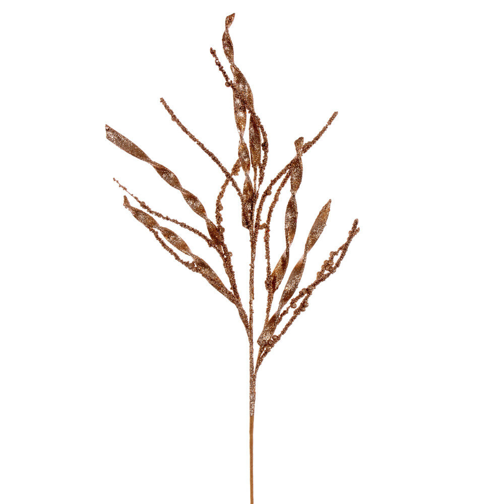 Wavy Glitter Floral Stems, Rose Gold