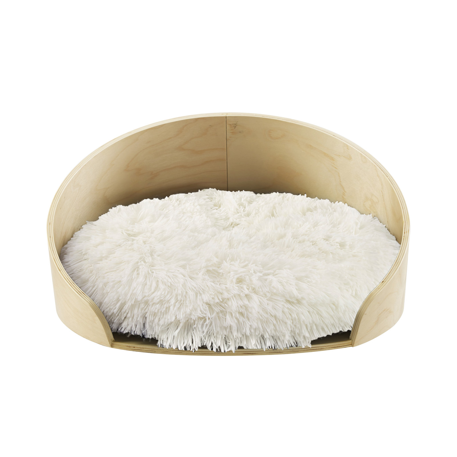 Kuai Faux Fur Pet Bed, Light Brown