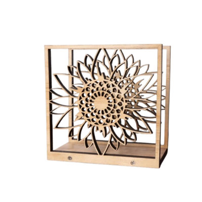 Sunflower Wooden Napkin Holder Farmhouse Rustic Table Decor