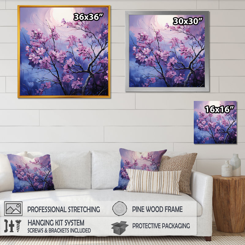 " Whispers Of Lilac II ", Black Floater Framed, 16" H x 16" W x 1" D