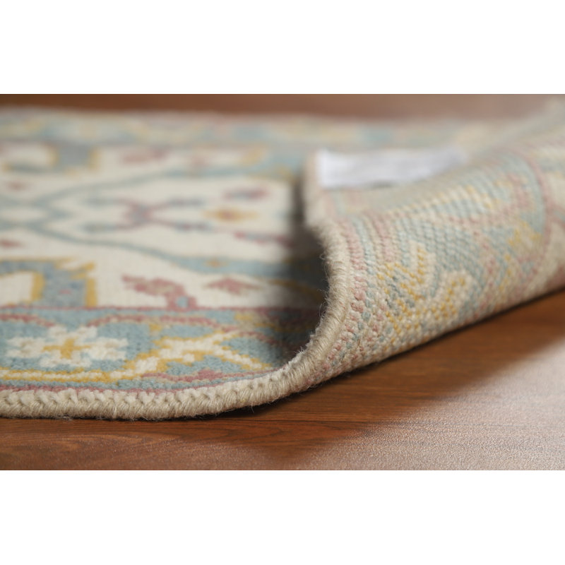 Tapis géométrique en laine Oushak
