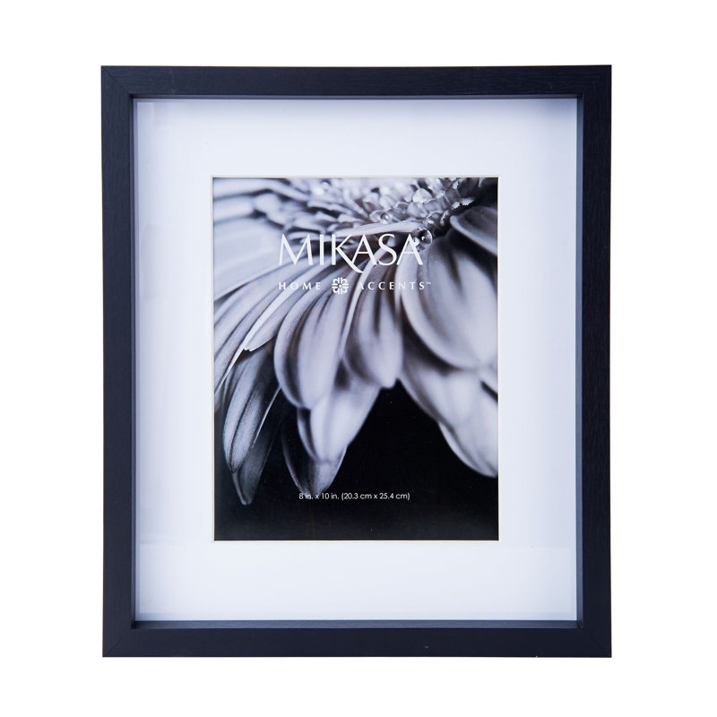 Bold Gallery W/Mat MDF Multi-Size Photo Frame, 16" x 20", 8" x 10", Black