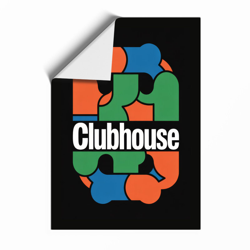 Clubhouse Circle Geometric - Framed Print, A2 - 59.4 x 42.0 cm, Unframed