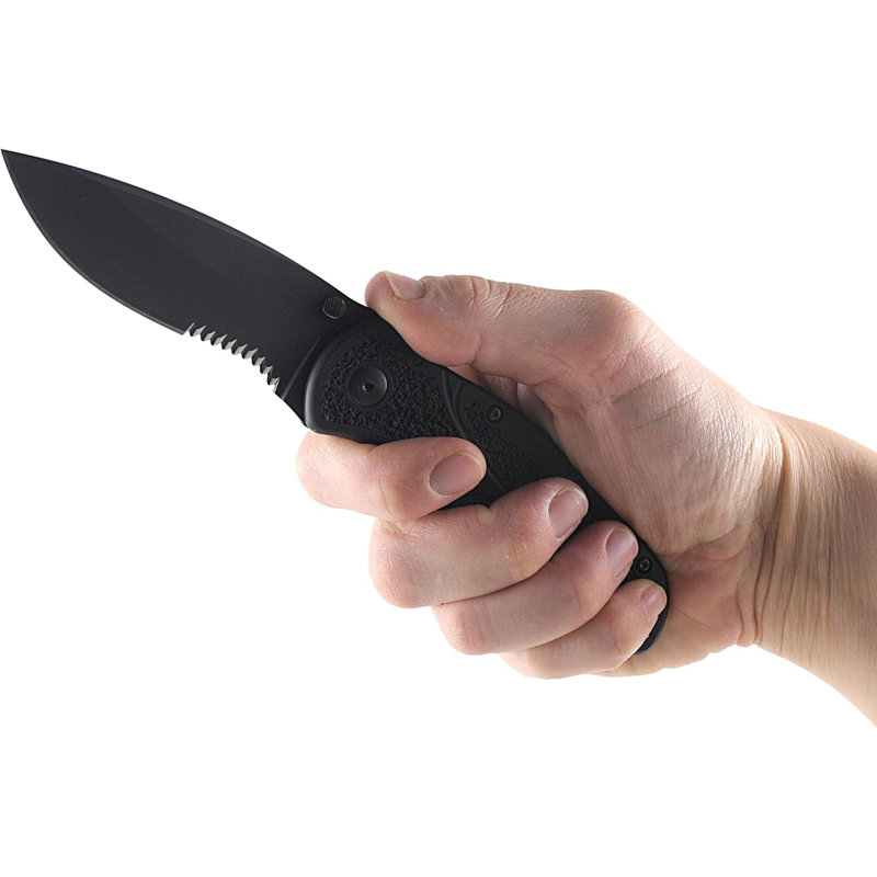 Kershaw Blur, couteau pliant dentelé, Gris