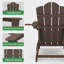 Chaise Adirondack pliante en PEHD Wolak avec porte-gobelet double-586590626