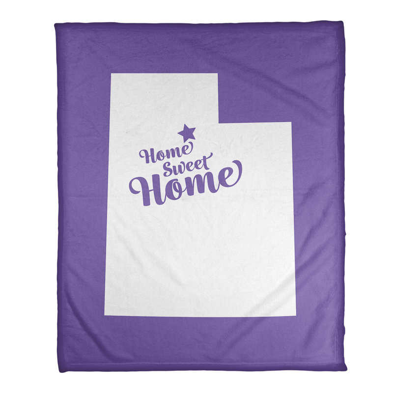 Jeté polaire home salt city lake city, l 32,5 po x L 42,5 po, Mauve