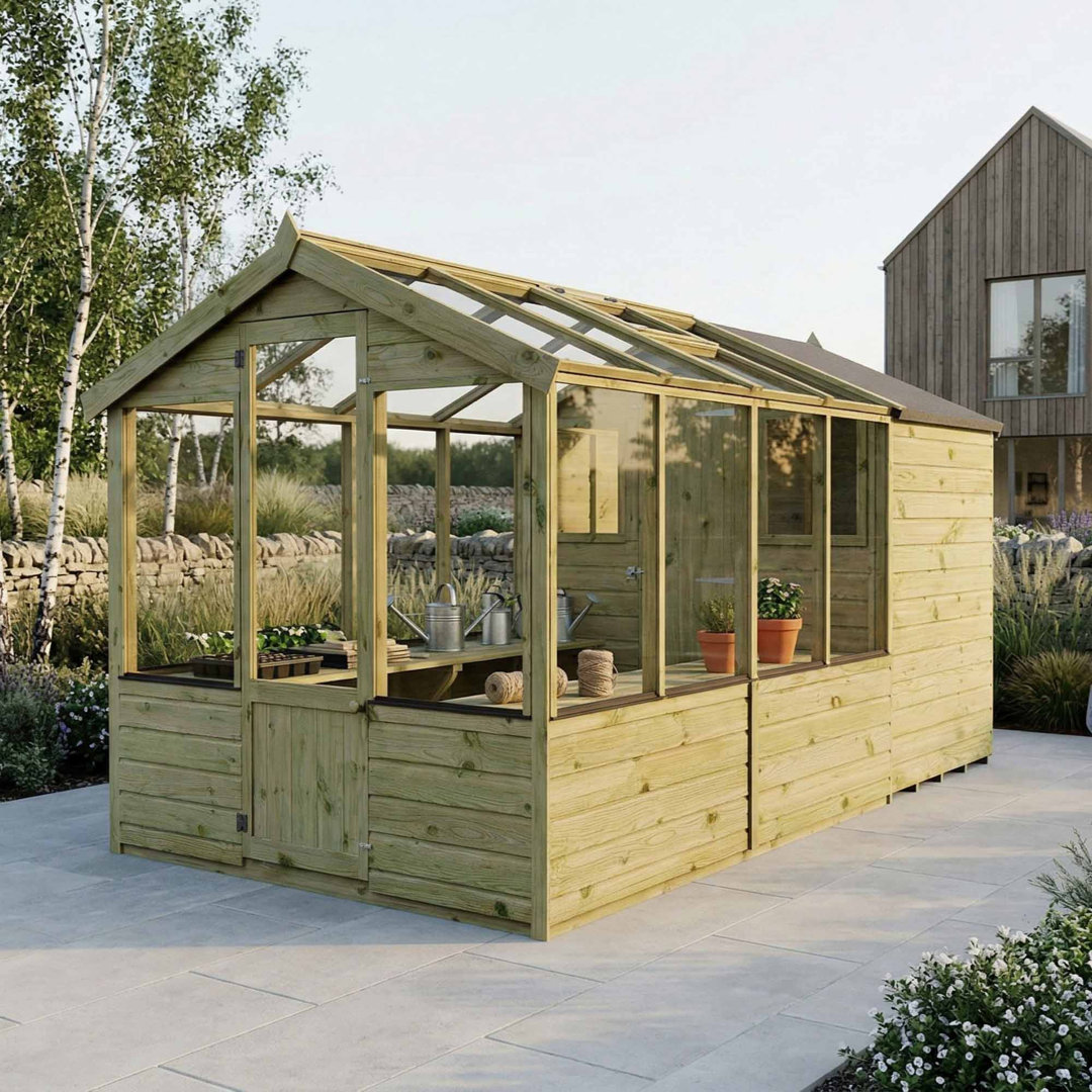 Mercia 12 x 6ft Traditional Apex Greenhouse/Shed Combi