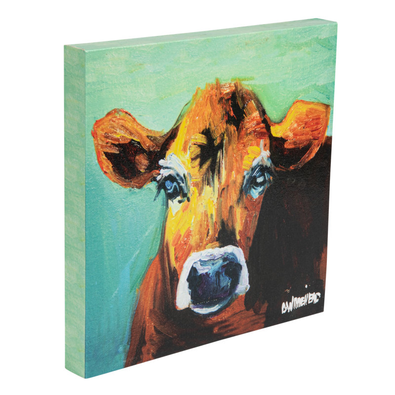 Décoration murale en toile avec image de vache