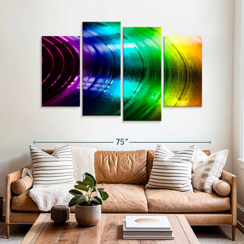 Abarca Vinyl Record Rainbow, 42" H x 68" W