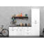 Armoire de base à porte simple en bois massif blanc Shaker pour rangement dans la salle de bain et la cuisine, l 15 po x H 34,5 po x P 24 po, tablettes réglables, construction robuste, assemblage simple, charnières étanches et à fermeture en douceur,