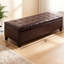 Banc de style contemporain, banc capitonné, banc de rangement pour repose-pieds