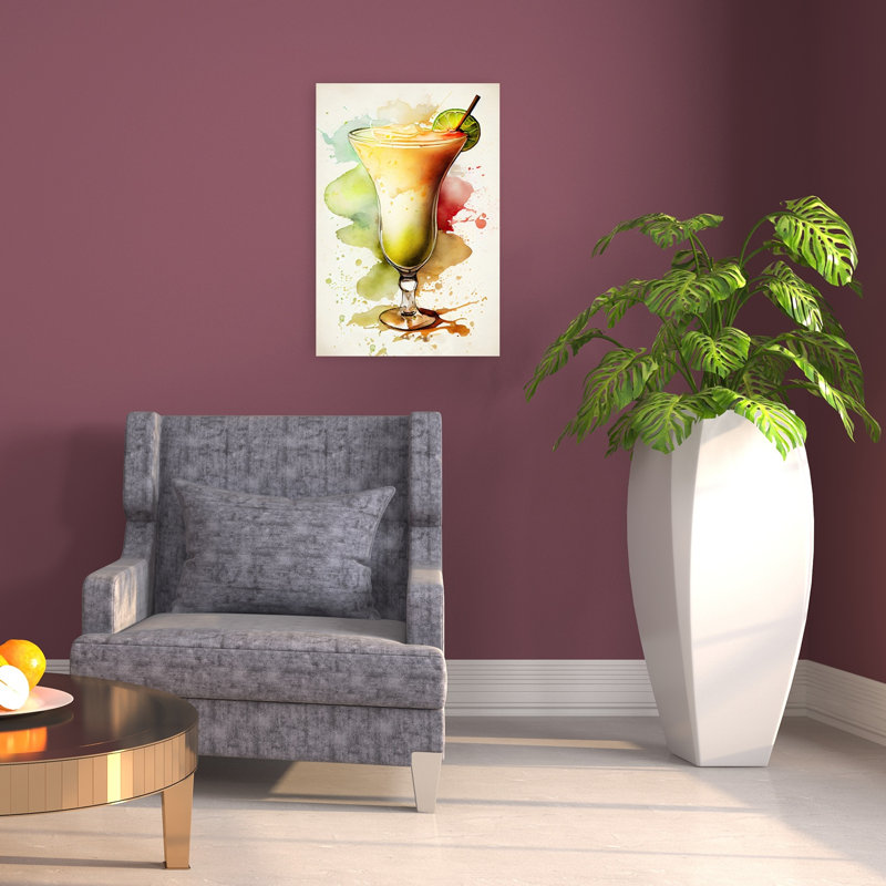Drinks Cocktail, impression d'art mural contemporain, H 24 po x l 16 po