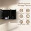 Armoire de rangement murale à 3 portes avec tablette réglable, conception cannelée pour salle de bain, salle de lavage, cuisine et garage, bois aggloméré, l 35,43 po x H 23,62 po x P 11,81 po