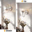 Applique murale vintage à une lumière en nickel brossé-172364877