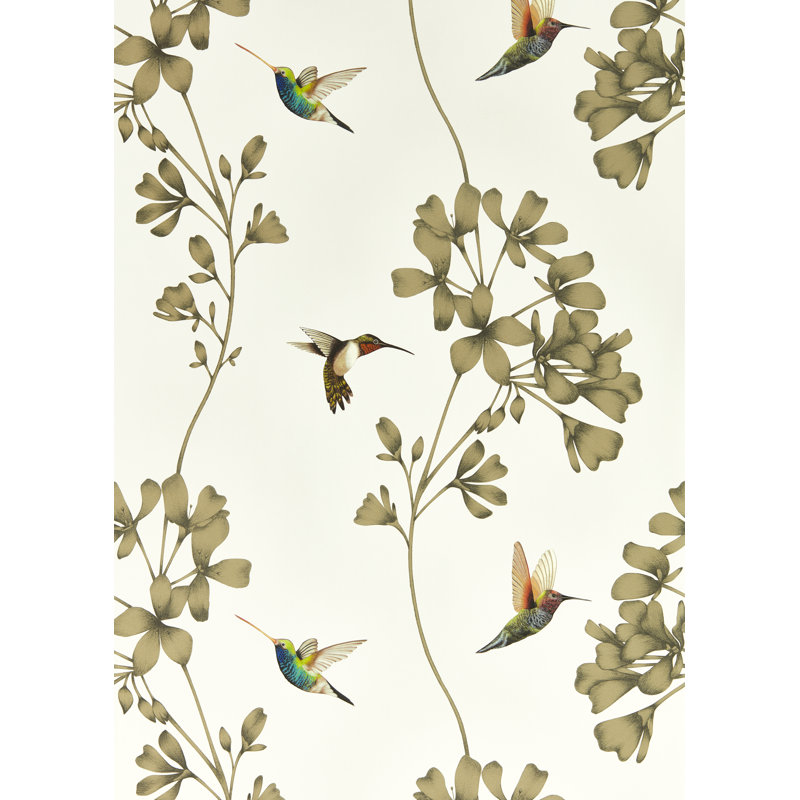 Amazilia Wallpaper, Stone/Gold