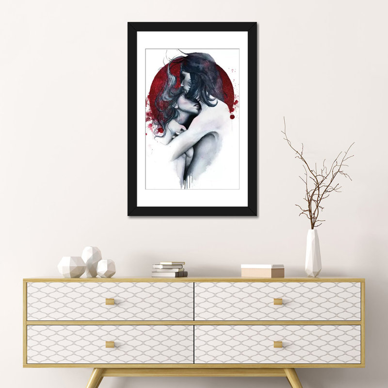 « i not not out the pluie from chute », reproduction d’impression sur toile, Papier d'art encadré noir, Blanc