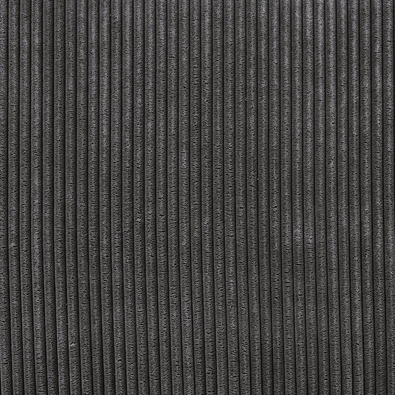 Canapé modulaire 3 pièces double, Velours côtelé gris