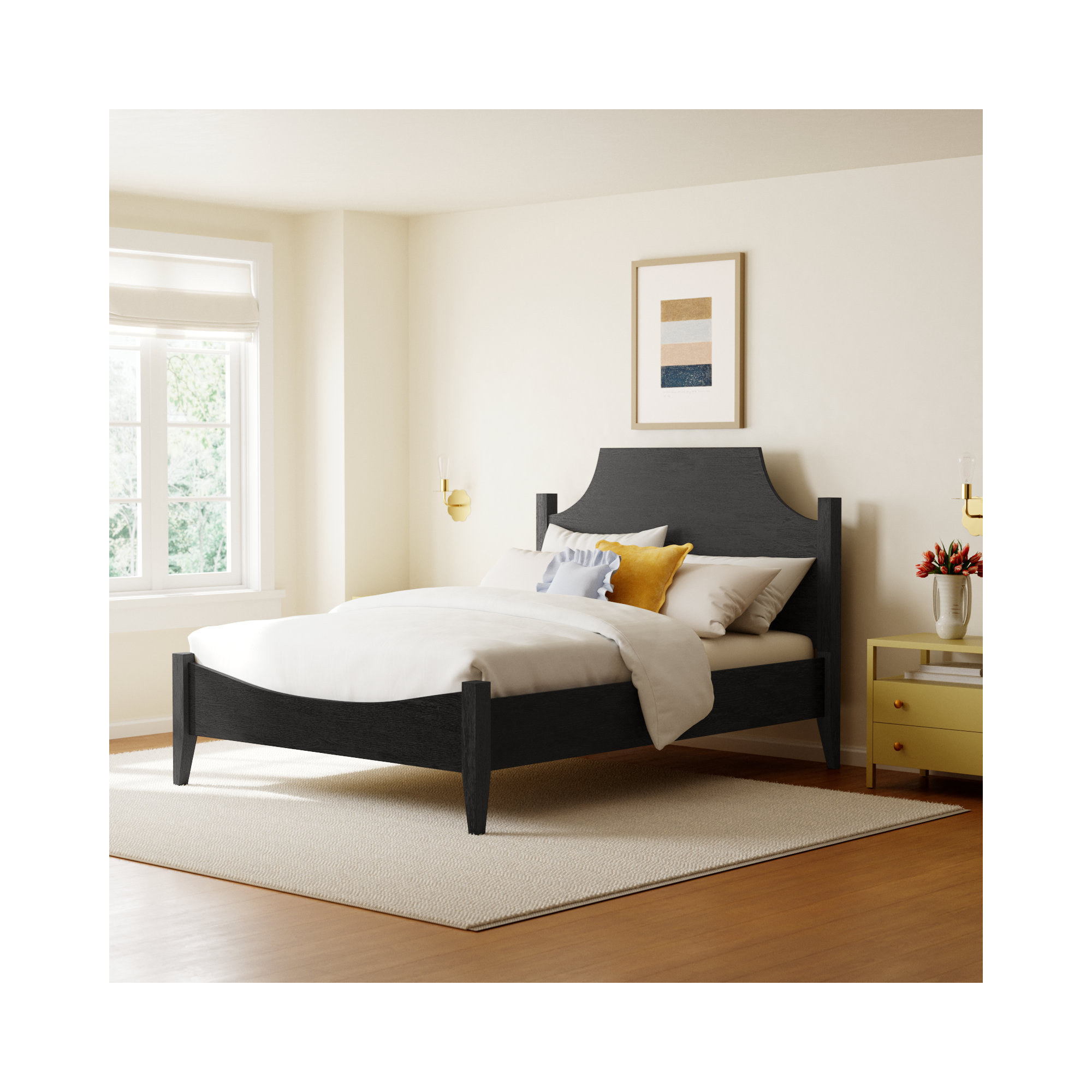 Bronwyn Platform Bed, Black, Queen