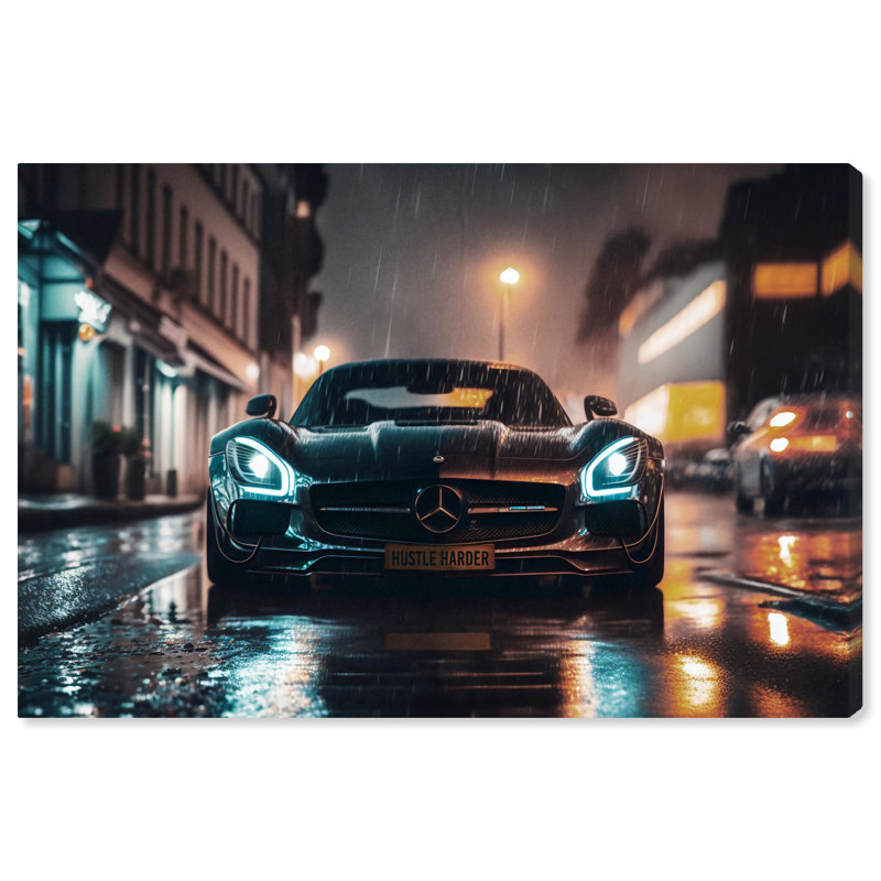 «Notoriart Drive Through The Town Gallery Car 1 pièce», galerie, Toile tendue, H 30 po x l 45 po