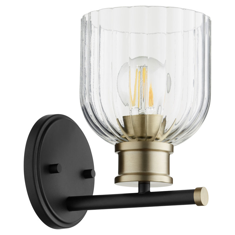 Nerissa Steel Armed Sconce, Aged Brass