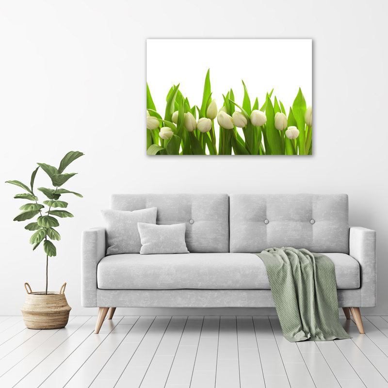 White Tulips - Wrapped Canvas Print