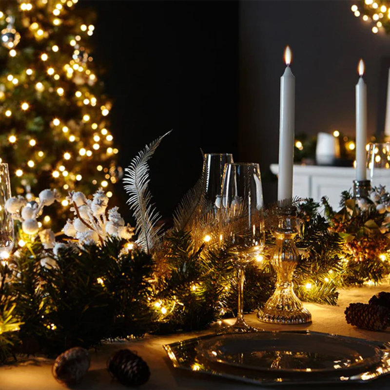 Twinkly Smart Decorations 400 LED Amber/White App Control String Lights