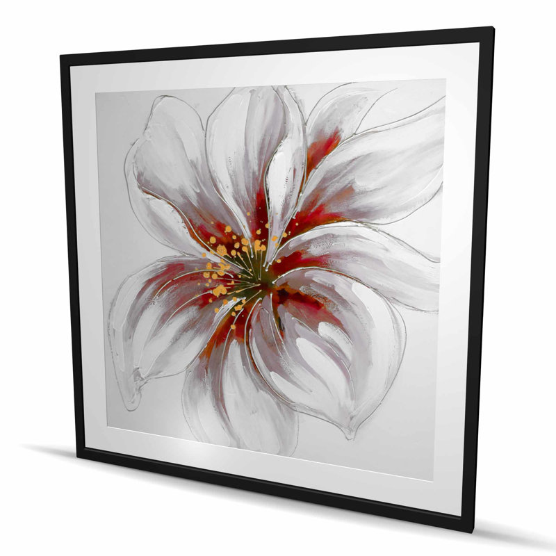 Orchidée rose resplendissante - reproduction encadrée mate pour la décoration intérieure