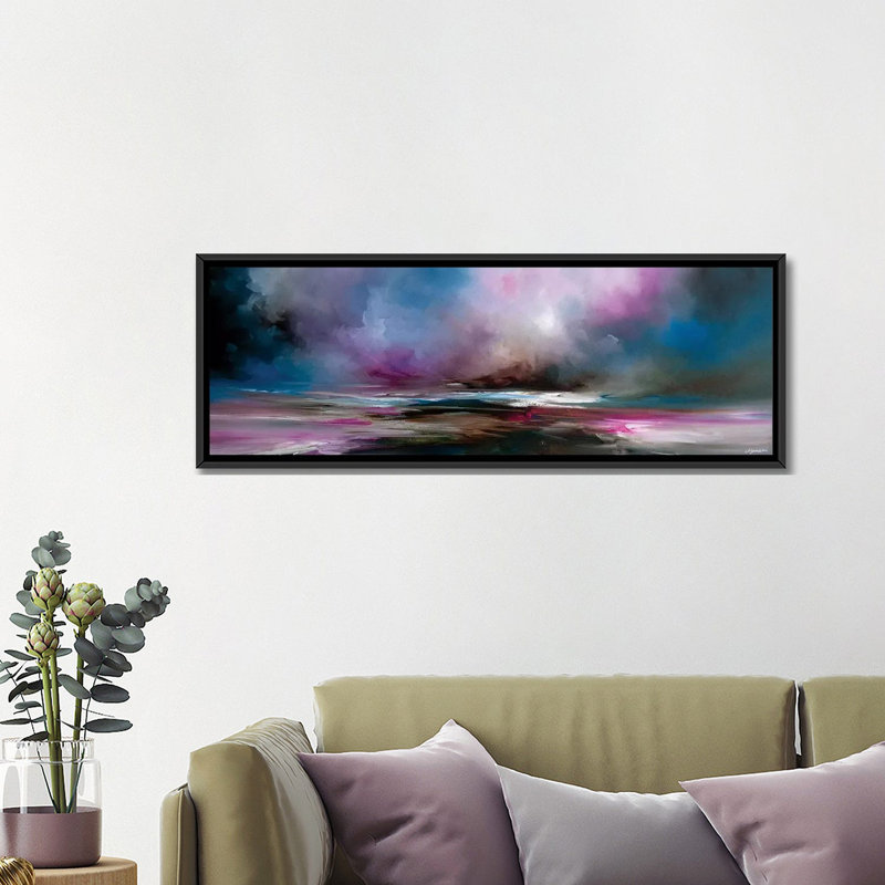 « night automne », impression sur toile, H 12 po x l 36 po x P 1,5 po, Toile avec cadre noir