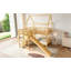 Lit double superposé en forme de maison avec glissade, lit de jeu avec escalier de rangement-124156017-124156023