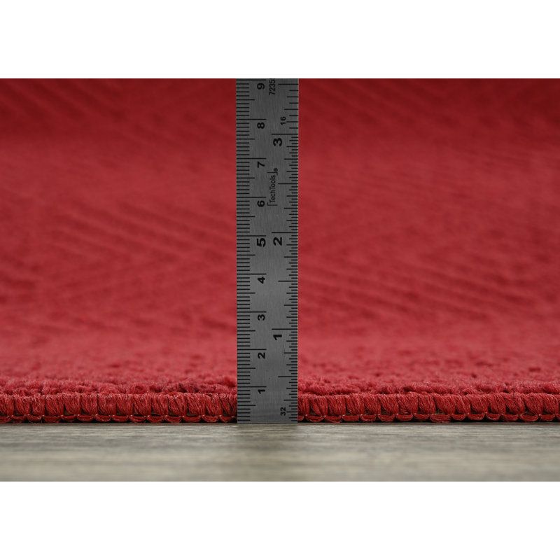  Brentwood Jasmine 12 ft. x 15 ft. Area Rug Chili Red, 12 ft. x 15 ft., Chili Red