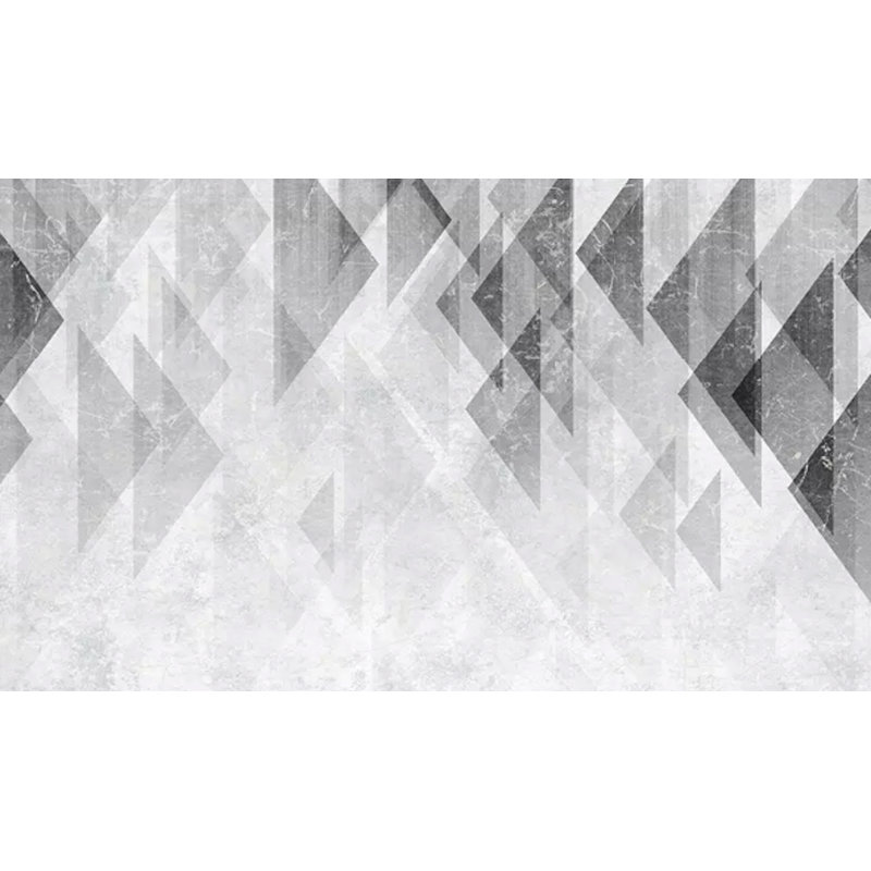 Papier peint texturé amovible moderne géométrique monochrome, l 204 po x L 114 po
